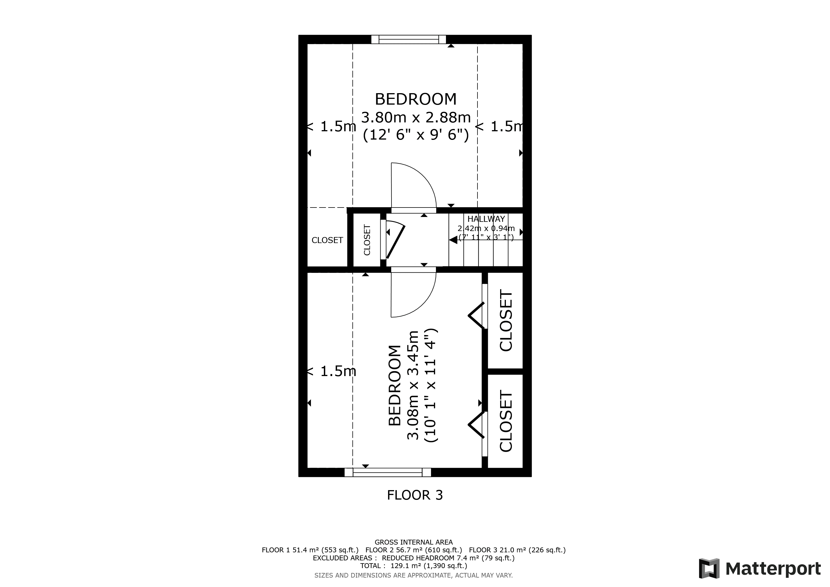 215 Pine St - Second Level Floor Plans