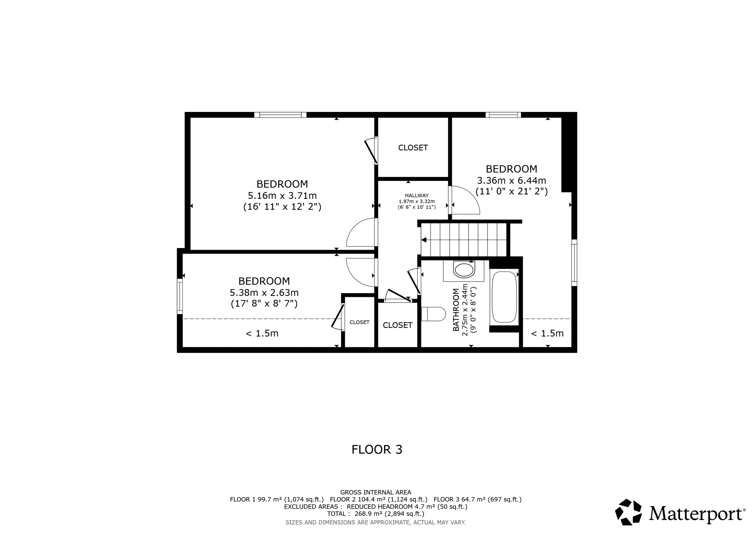 306 Dufferin Ave - Second Level Floor Plan